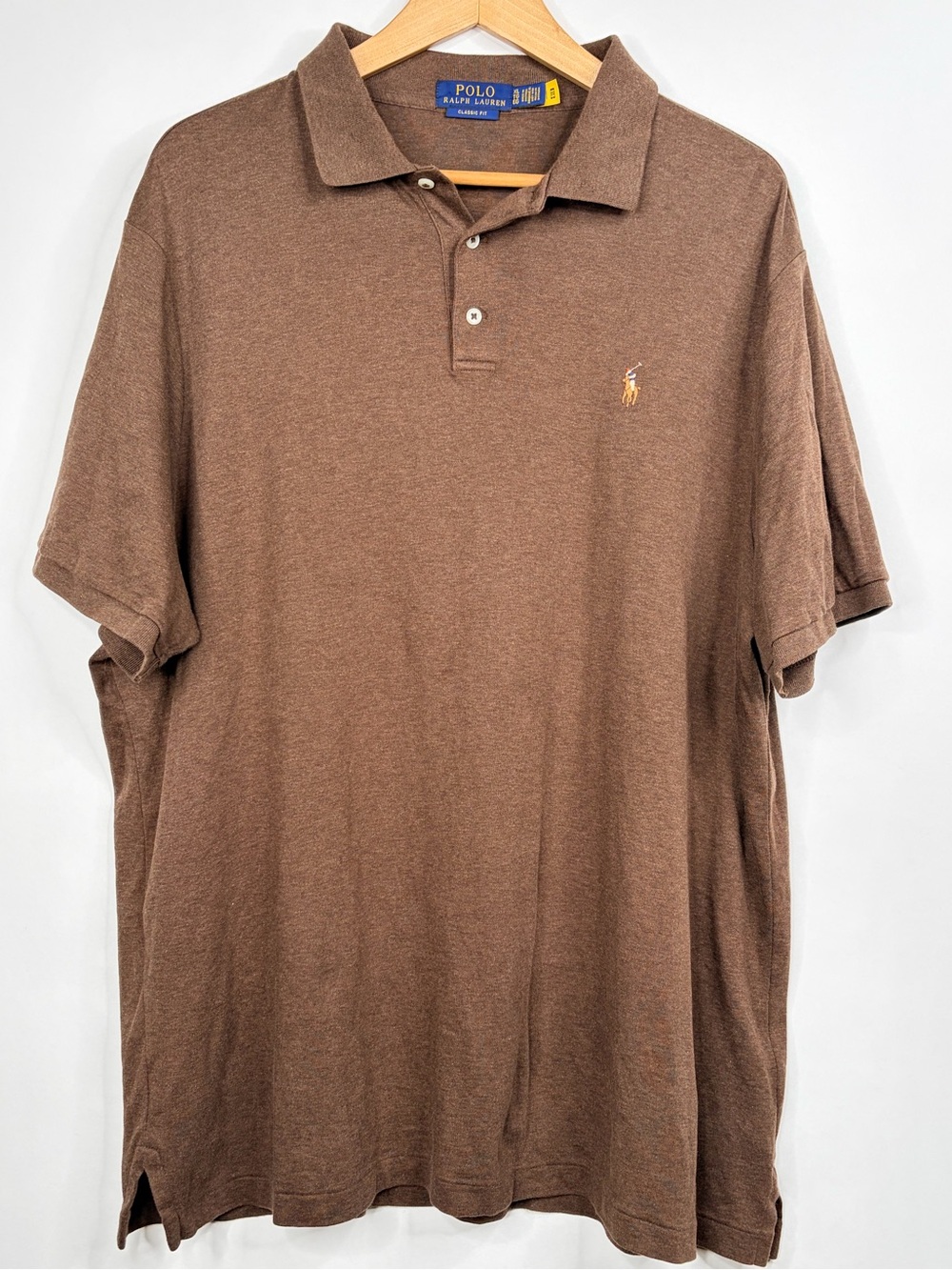 Polo by Ralph Lauren Brown Short-Sleeve Polo with Embroidered Pony